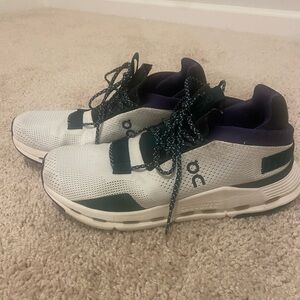 On Running cloud nova white violet running shoes